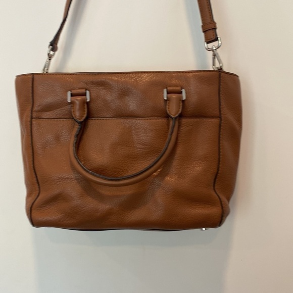 Michael Kors Brown Cognac Leather Sloan Bag Satchel Purse - Picture 4 of 11